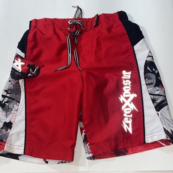 4/$30 ZERO POSUR SWIM KIDS SHORT SIZE M (5-6) - Picture 2 of 12